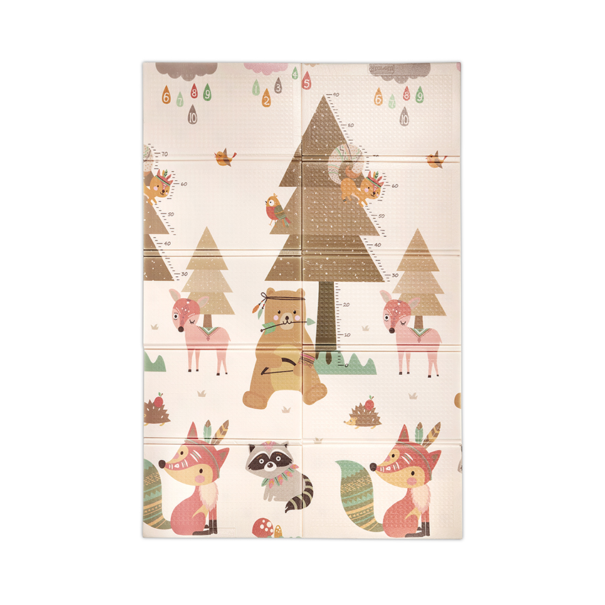Covoras de joaca termic pentru copii Home Stars din spuma XPE, design cu doua fete, pliabil, 120x180 cm
