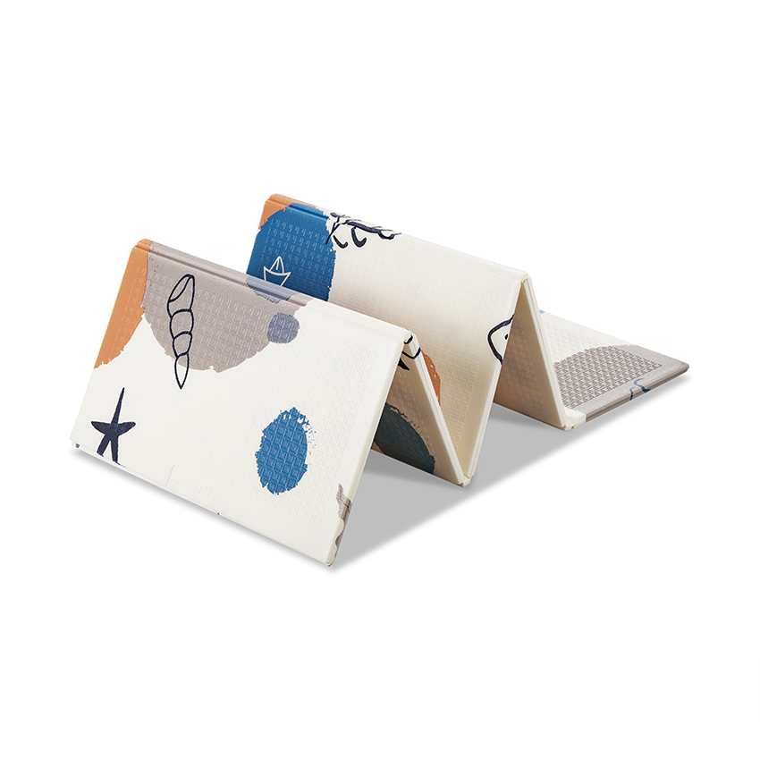 Covoras de joaca termic pentru copii Ocean  Stars din spuma XPE, design cu doua fete, pliabil, 120x180 cm - 2
