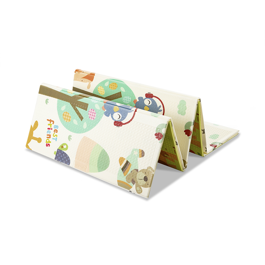 Covoras de joaca termic pentru copii Best Friends  Stars din spuma XPE, design cu doua fete, pliabil, 180x200 cm - 2