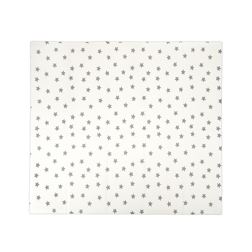 Covoras de joaca termic pentru copii Funny City  Stars din spuma XPE, design cu doua fete, pliabil, 180x200 cm - 1