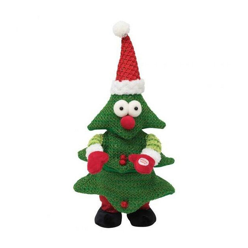 Decoratiune brad de craciun, canta si danseaza, material textil, 40 cm - 2