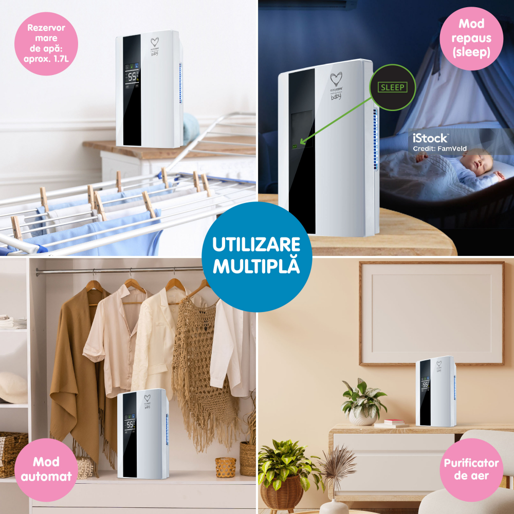 Dezumidificator si purificator de aer 2 in 1 Easycare Baby - 1 | YEO