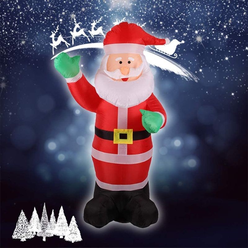 Figurina mos craciun gonflabil 180 cm, iluminat led, pentru interior si exterior Procart - 4