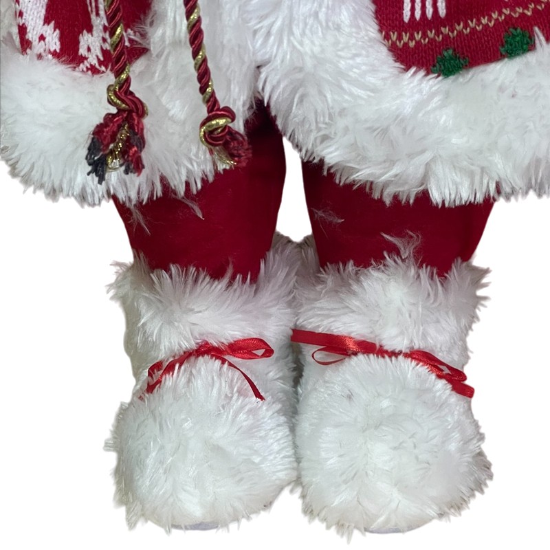 Figurina mos craciun, imbracaminte, caciula si accesorii, 30 cm - 8