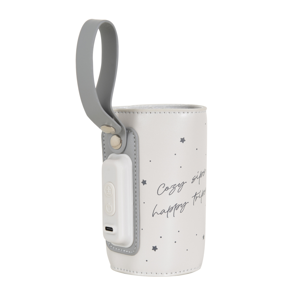 Incalzitor portabil pentru biberoane Cangaroo Thermo Beige,design compact,incarcare mufa tip C,material PU flexibil de inalta calitate - 1 | YEO