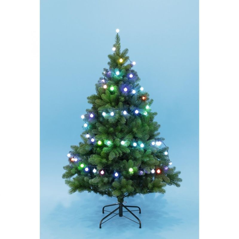 Instalatie 50 led-uri multicolore, ornament glob, 4.9 m, interiorexterior - 1