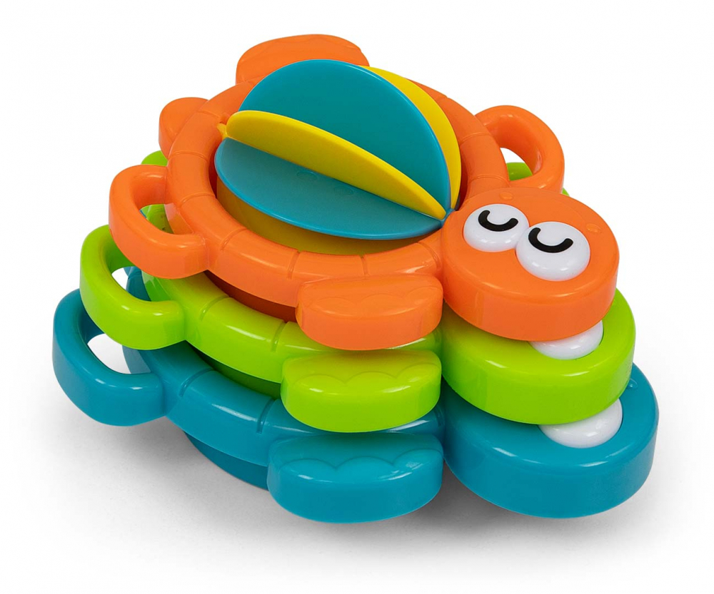 Jucarie de baie cu 3 cesti colorate, sita si roata apa Water Turtle - 3 | YEO