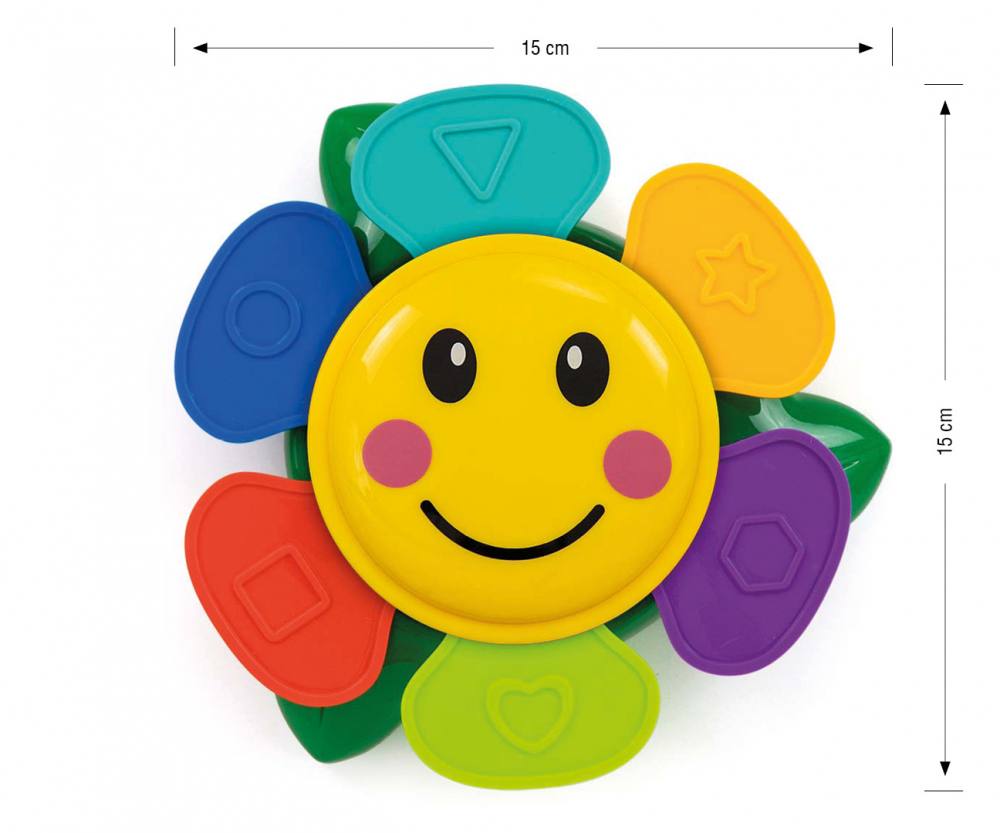 Jucarie de baie cu 6 cupe colorate Stacking Flower - 3 | YEO