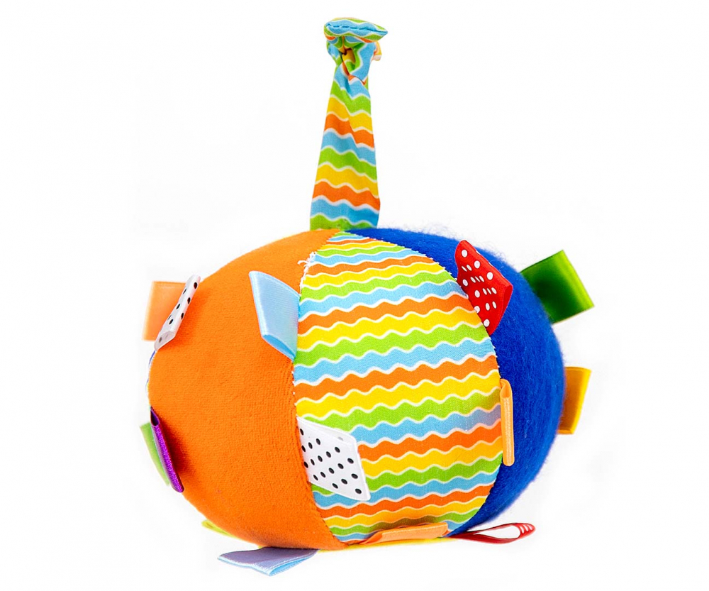 Jucarie din plus pentru agatat Minge senzoriala cu clopotel Funny Ball - 3