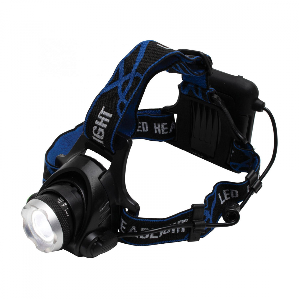 Lanterna de cap led, functie zoom, 3 moduri iluminare, banda elastica