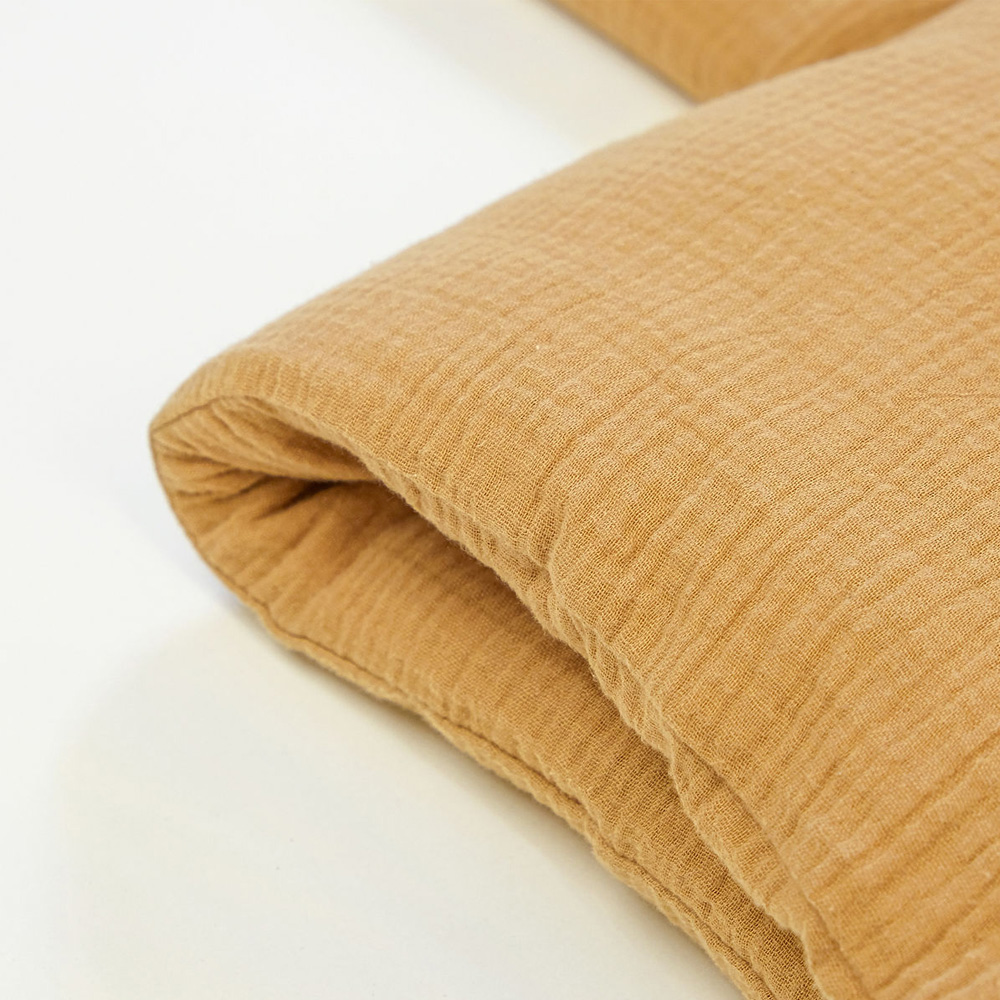Lenjerie de pat cu 2 piese din muselina, Little Amy, Camel, 100x135 cm