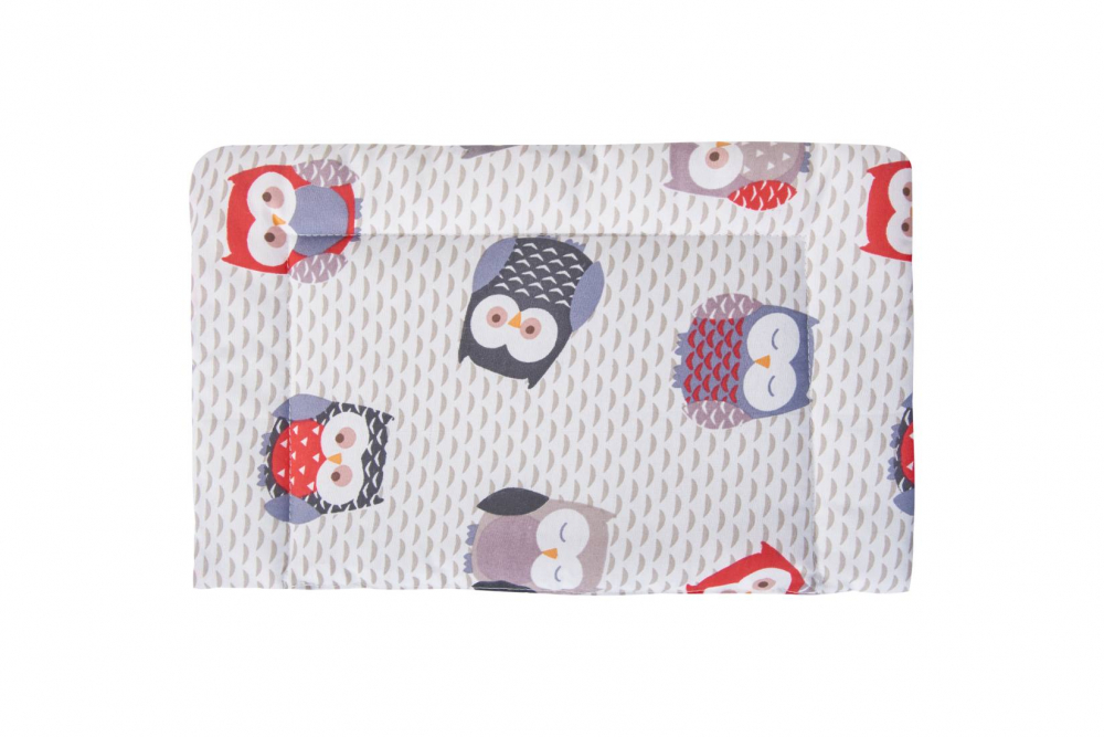 Lenjerie pentru patut 120x60 cm SomnArt Bufnite Mici din bumbac cu 3 piese - 1