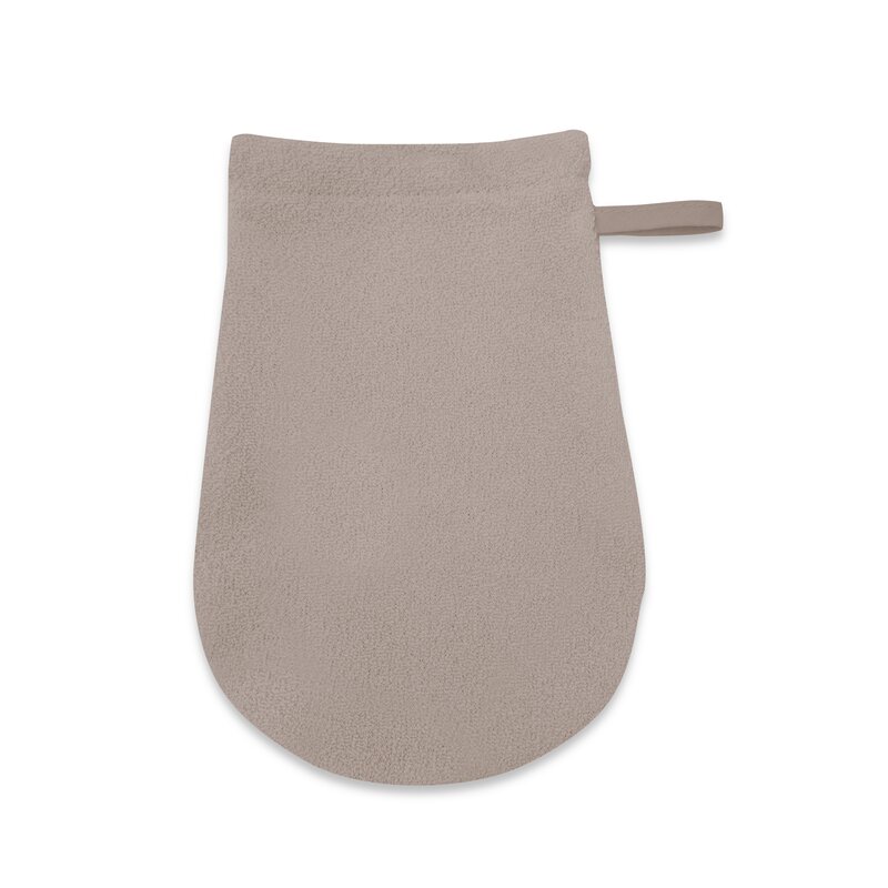 Manusa de baie Qmini Mocha, 12x21 cm, tricot termo-terry din bambus - 1 | YEO