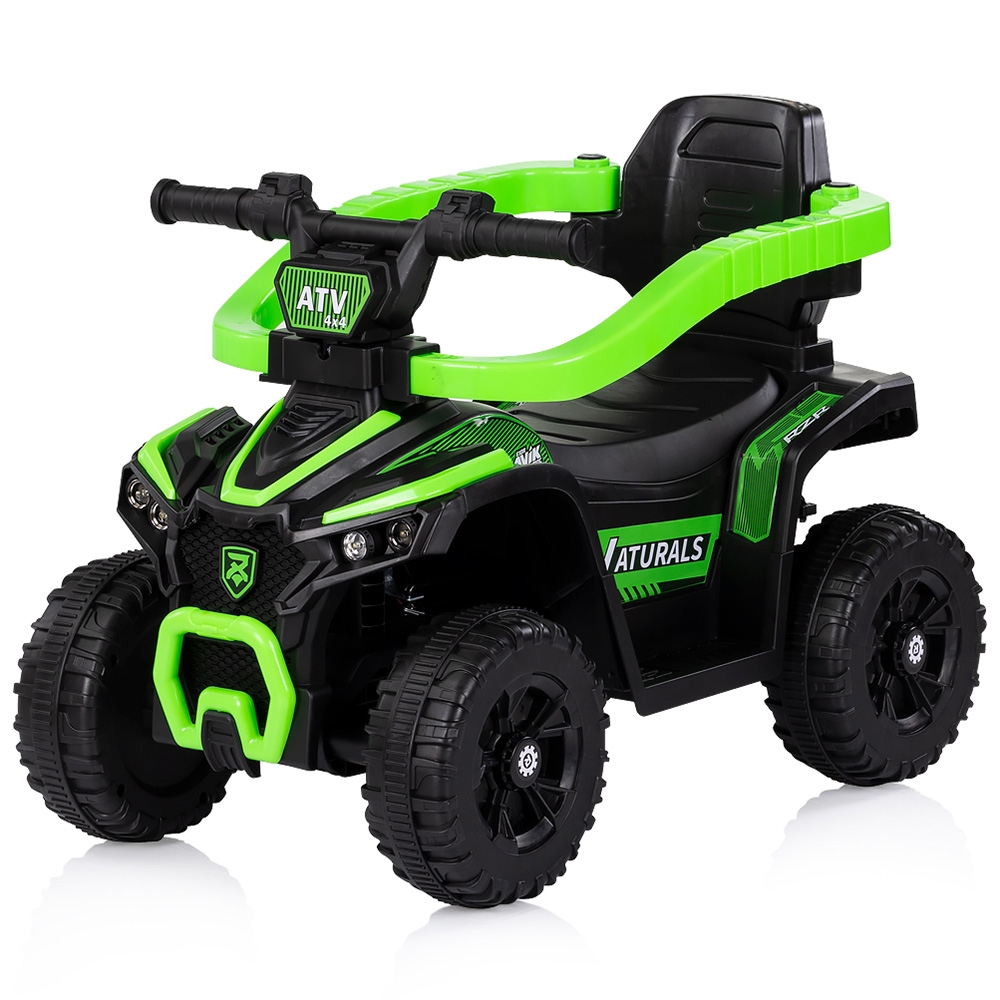 Masinuta de impins Chipolino ATV Green cu maner, efecte luminoase si sonore