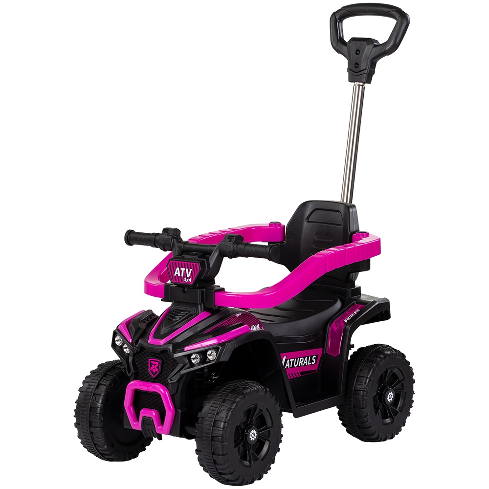 Masinuta de impins Chipolino ATV Pink cu maner, efecte luminoase si sonore - 3