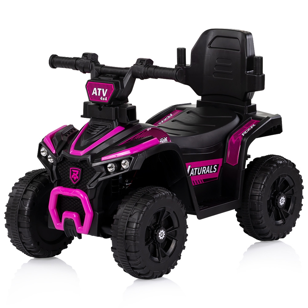 Masinuta de impins Chipolino ATV Pink cu maner, efecte luminoase si sonore - 1