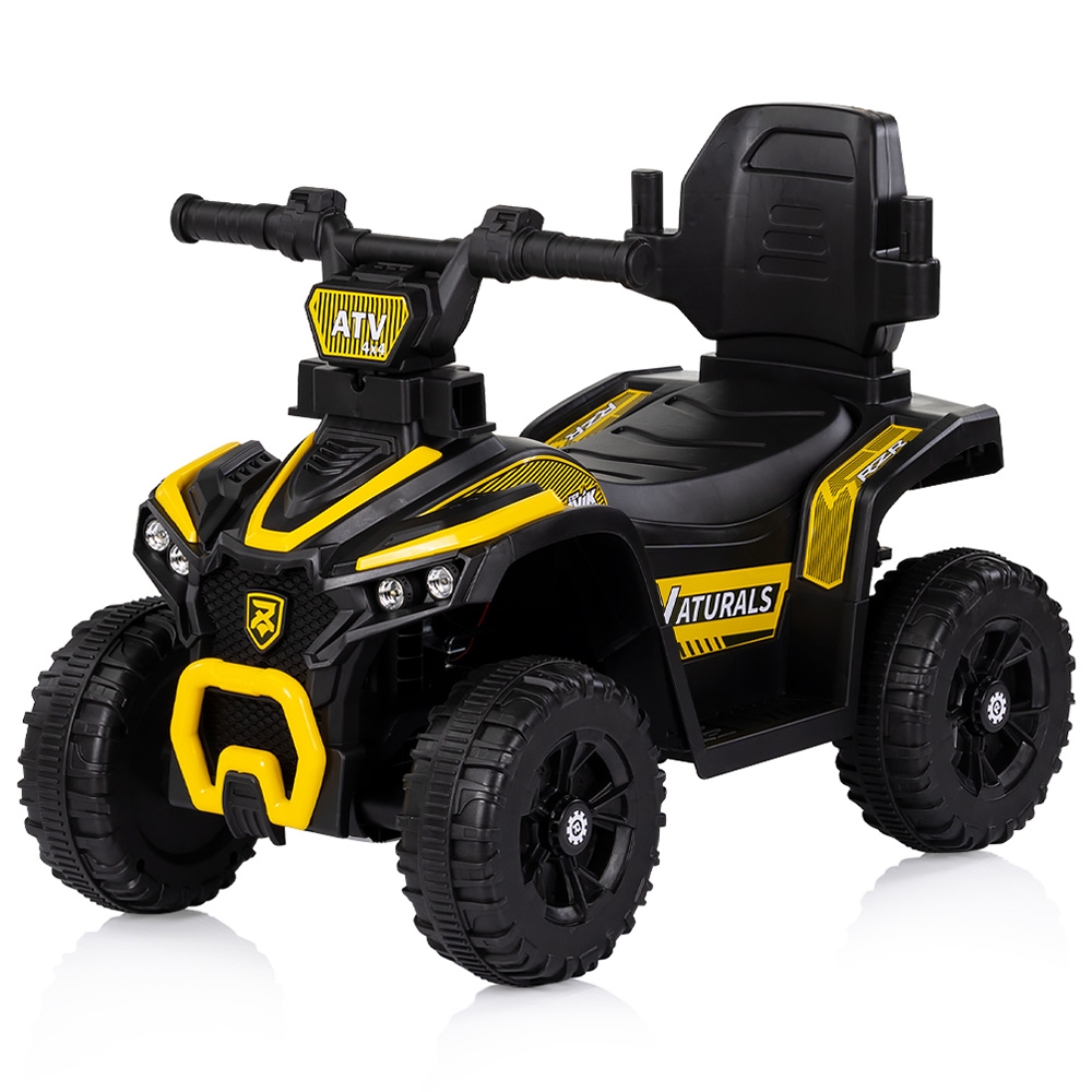 Masinuta de impins Chipolino ATV Yellow cu maner, efecte luminoase si sonore - 1