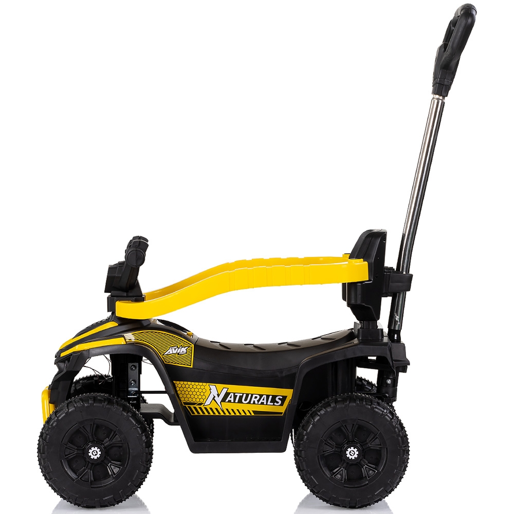Masinuta de impins Chipolino ATV Yellow cu maner, efecte luminoase si sonore - 2