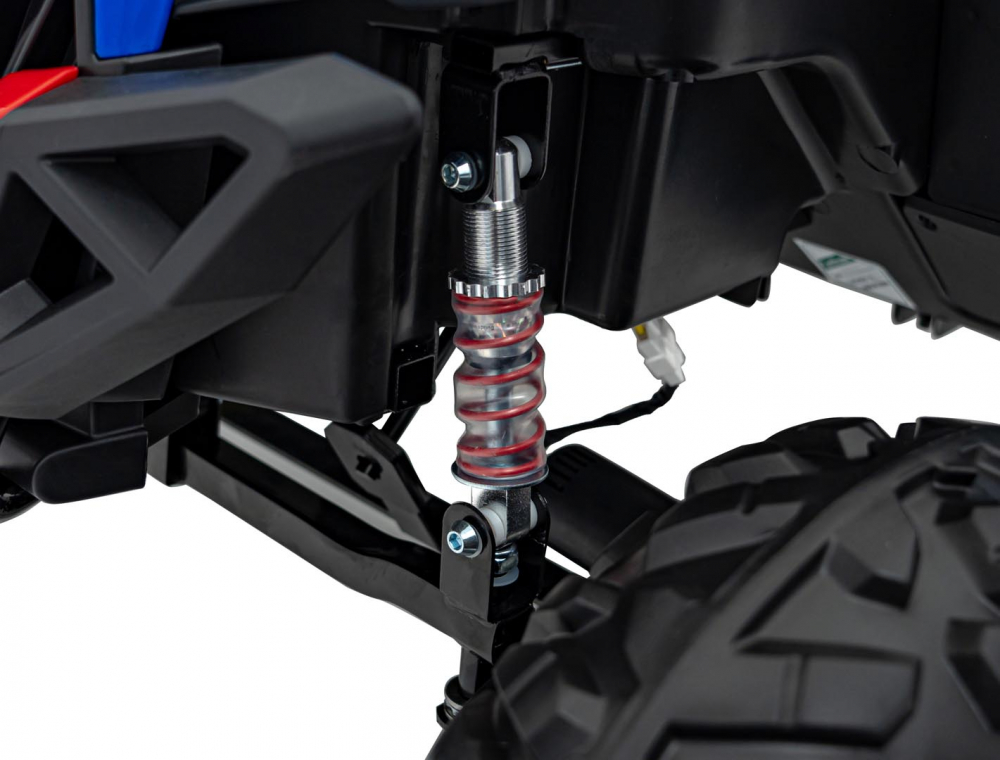 Masinuta electrica de teren 4x4 pentru copii UTV-MX 2000N blue, motor 4 x 75W, baterie 2 x 12V7Ah, telecomanda 2,4 GHz cu 3 viteze, panou audio integrat, roti eva - 2