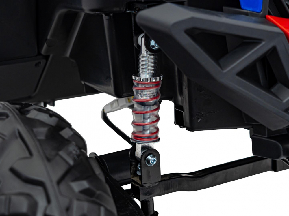 Masinuta electrica de teren 4x4 pentru copii UTV-MX 2000N blue, motor 4 x 75W, baterie 2 x 12V7Ah, telecomanda 2,4 GHz cu 3 viteze, panou audio integrat, roti eva - 4