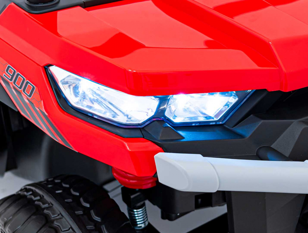 Camion electric pentru copii Farmer Truck Speed 900 Red, 4 motoare x 45W, baterie 12V10AH, slow start, panou audio mp3, roti spuma eva, cu bena basculanta si lopata inclusa - 13
