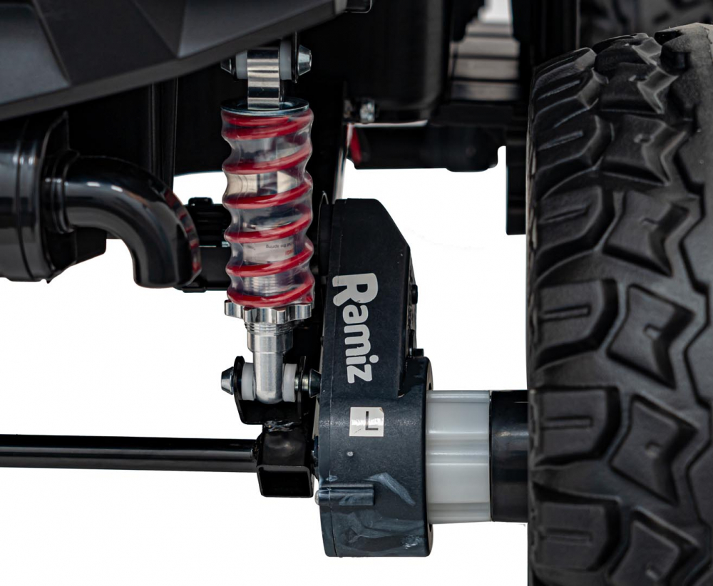 Masinuta electrica 4x4 pentru copii Honda Black, motor 4 x 120W, baterie 24V9Ah, cu telecomanda 2.4G, 2 viteze, panou audio, lumini led, amortizoare - 6