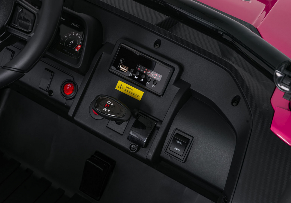 Masinuta electrica pentru copii Racing Road 2000 Pink, motor 4 x 120W, baterie 24V7Ah, 3 viteze telecomanda 2.4 GHz, slow start, roti eva, dimensiune 147 x 86 x 77 cm - 7