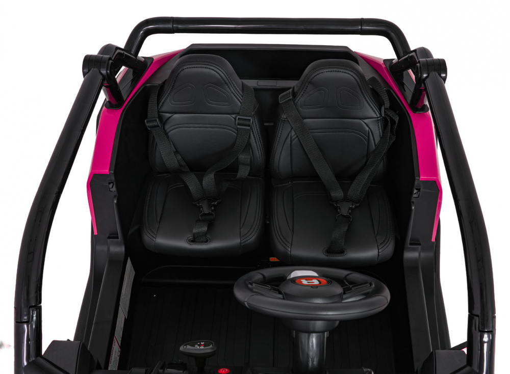 Masinuta electrica pentru copii Racing Road 2000 Pink, motor 4 x 120W, baterie 24V7Ah, 3 viteze telecomanda 2.4 GHz, slow start, roti eva, dimensiune 147 x 86 x 77 cm - 8