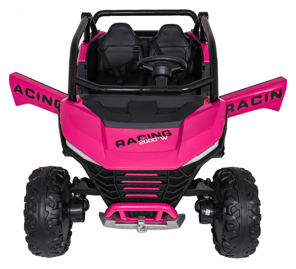 Masinuta electrica pentru copii Racing Road 2000 Pink, motor 4 x 120W, baterie 24V7Ah, 3 viteze telecomanda 2.4 GHz, slow start, roti eva, dimensiune 147 x 86 x 77 cm - 9