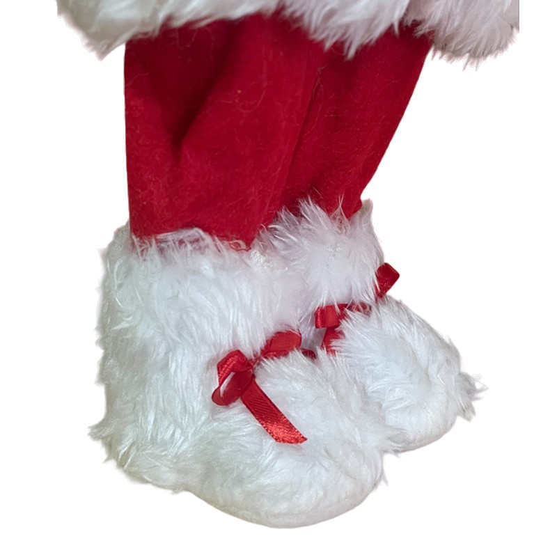 Mos craciun 45 cm, figurina pentru interior, imprimeu reni - 5