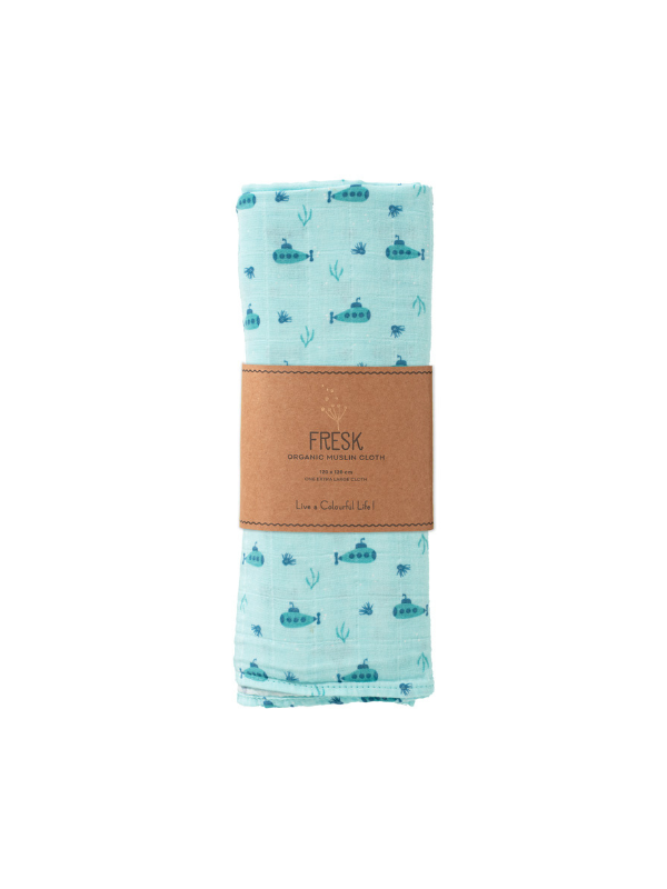 Muselina pentru copii model Submarine 120x120 cm - 2