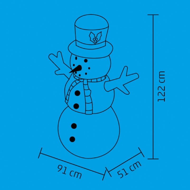 Om de zapada gonflabil 122 cm, iluminat led, alimentare priza, pentru interior si exterior - 1