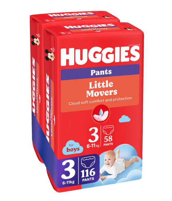 Pachet Scutece chilotel Huggies Pants Boy 3 6-11 kg 116 buc