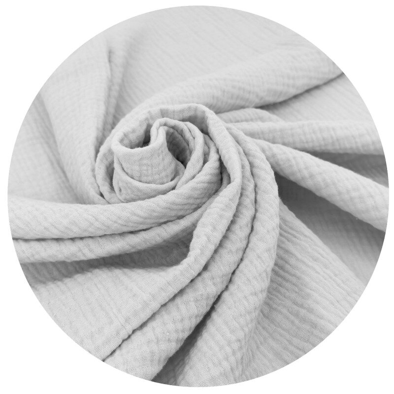 Paturica de infasat Qmini Gray, din muselina dubla, inchidere cu panglica, 75x75 cm - 3