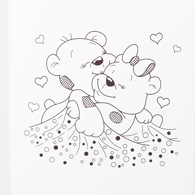 Patut pentru bebelusi din lemn masiv 120x60 cm Bears - 3