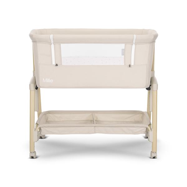 Patut pliabil co-sleeper Lorelli Millie Beige 0 luni+ maxim 9 kg, inaltime reglabila 7 pozitii, sistem antireflux, plasa de tantari, saltea inclusa - 2