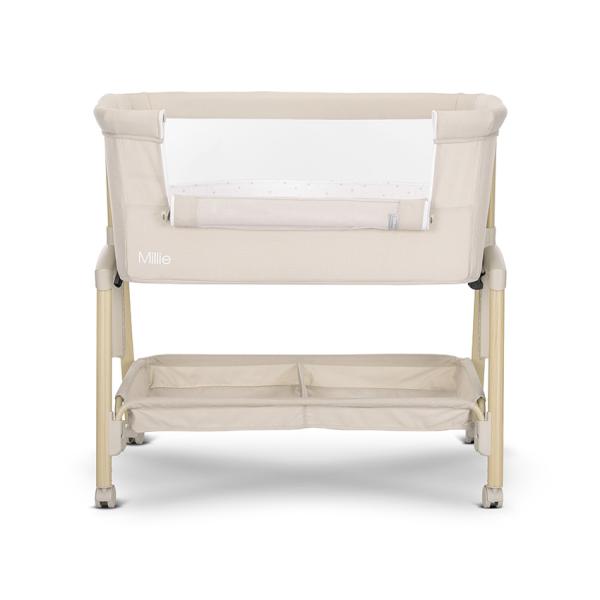 Patut pliabil co-sleeper Lorelli Millie Beige 0 luni+ maxim 9 kg, inaltime reglabila 7 pozitii, sistem antireflux, plasa de tantari, saltea inclusa - 3