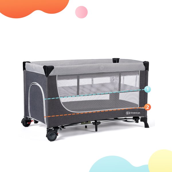 Patut pliabil Kinderkraft Leody Grey - 3