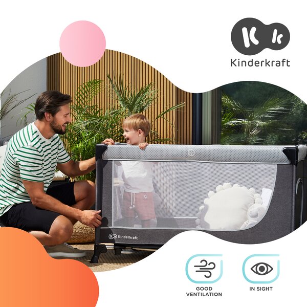 Patut pliabil Kinderkraft Leody Grey - 7