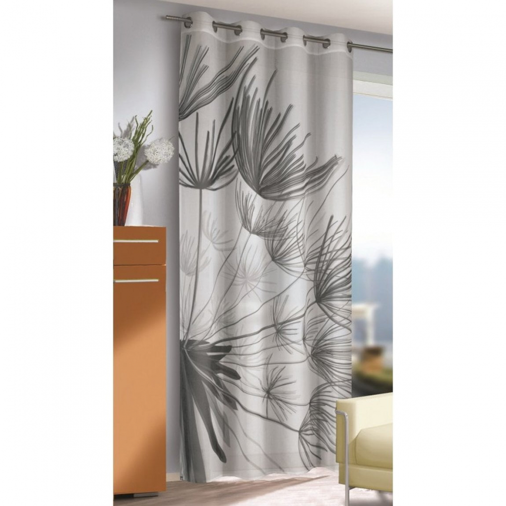 Perdea cu inele Harco Alb Gri L135 x H245 cm - 1 | YEO