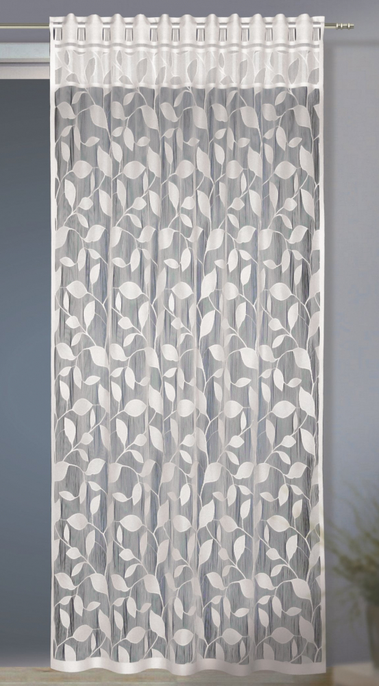 Perdea Freddy Alb prindere pe teava L140 x H245 cm - 1