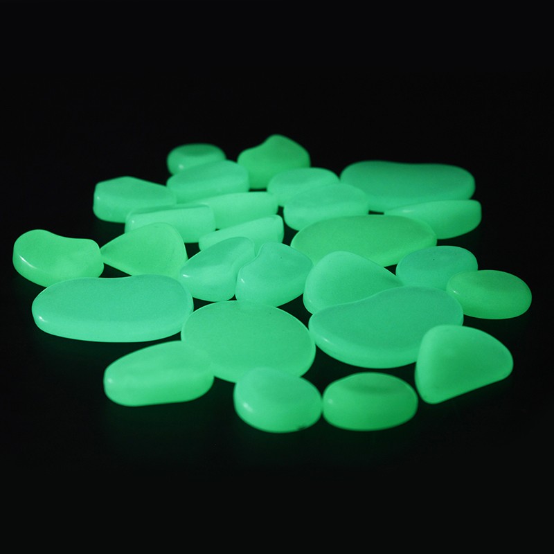 Pietricele fosforescente decorative glow verzi, marimi diferite pachet 1 kg
