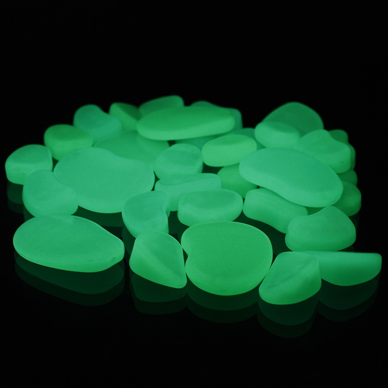 Pietricele fosforescente decorative glow verzi, marimi diferite pachet 500 grame - 1