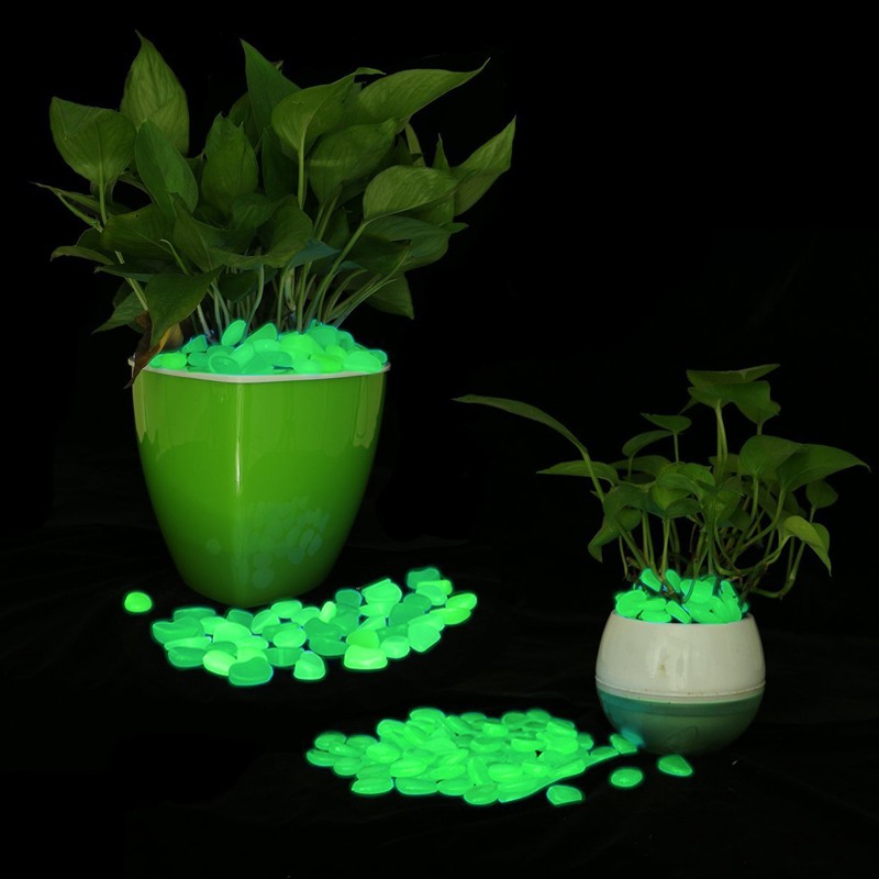 Pietricele fosforescente decorative glow verzi, marimi diferite pachet 500 grame - 2