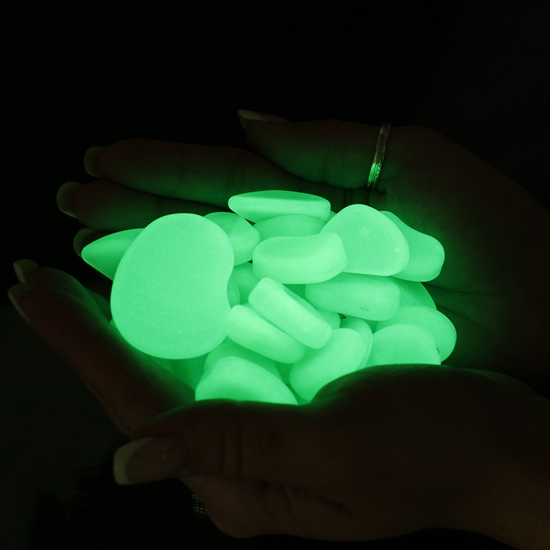 Pietricele fosforescente decorative glow verzi, marimi diferite pachet 500 grame - 6