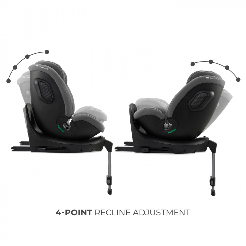 Scaun auto Kinderkraft Xrider 2 Grey, i-size, 40-150 cm, rotativ, spatar reglabil, SPS, tetiera ajustabila - 10