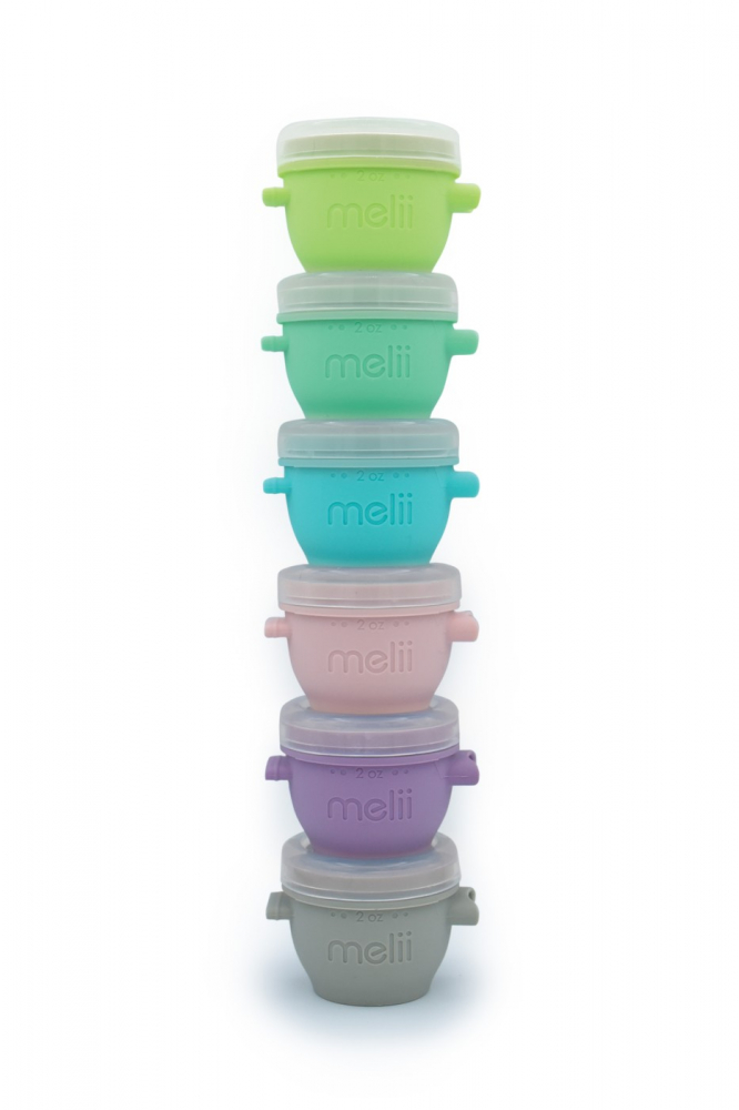 Set 6 recipiente silicon Melii Snapgo 59 ml