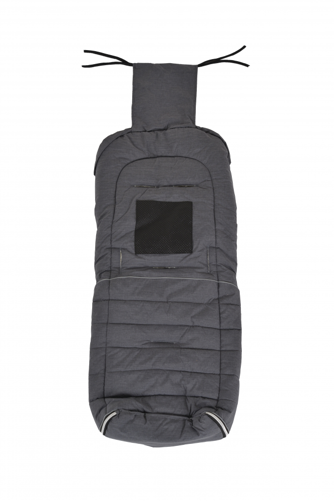 Sac de iarna pentru carucior Cangaroo Snuggly Grey impermeabil, captuseala fleece moale si calduroasa, orificii pentru centura de siguranta,dimensiune 90x42 cm - 1 | YEO