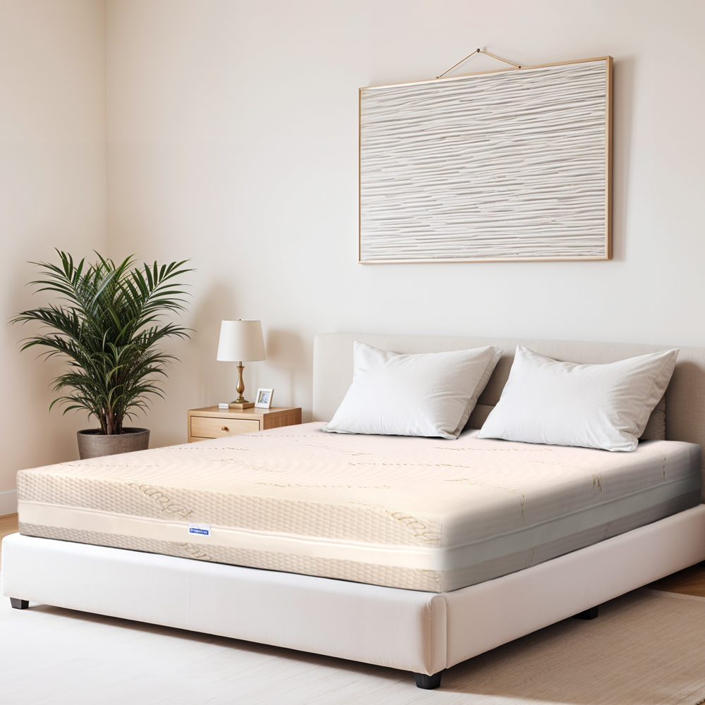 Saltea de pat ortopedica, reversibila, Bio Bambus Medical Strong, 190x140x18 cm