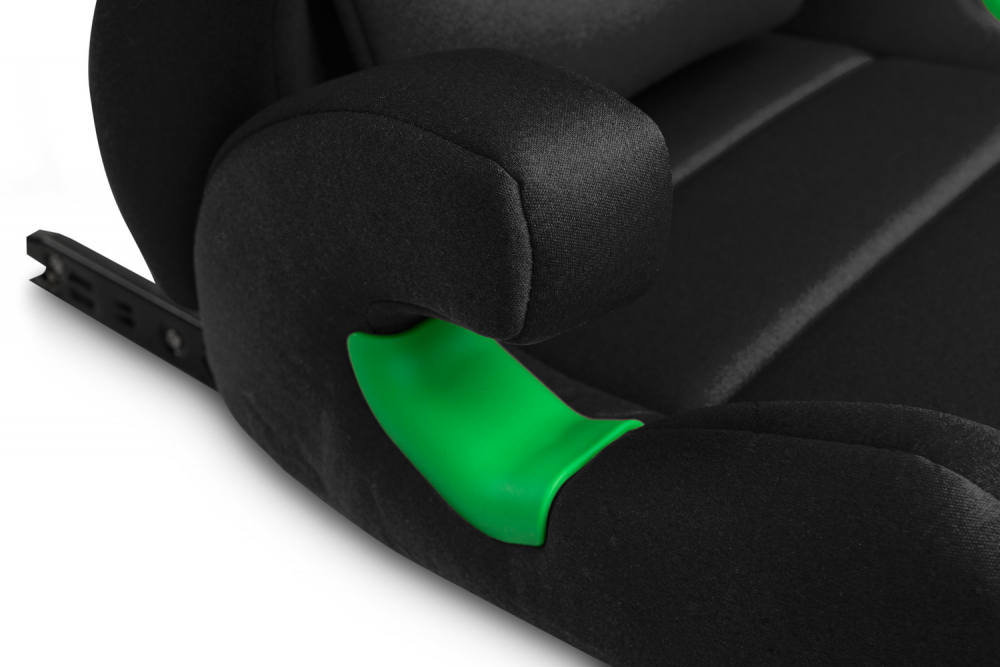 Scaun auto 2in1 cu isofix Caretero Nimbus Negru 100-150 cm i-Size cu spatar reglabil si detasabil,utilizare doar inaltator,certificat R129,tetiera reglabila,ghidaje centuri - 3